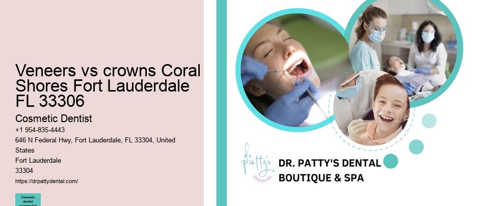 veneers vs crowns Coral Shores Fort Lauderdale FL 33306