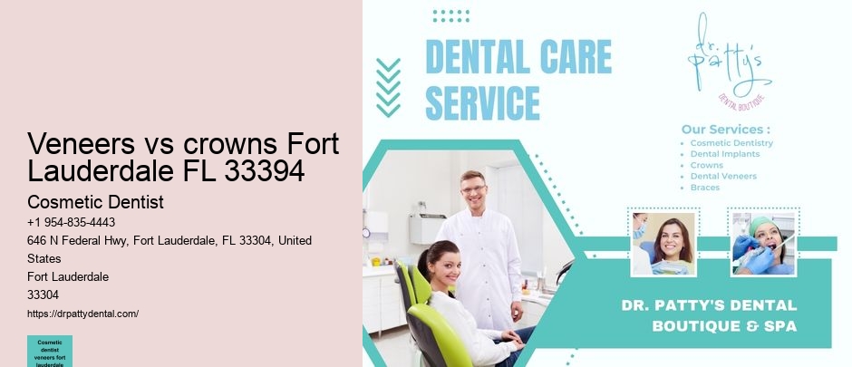 veneers vs crowns Fort Lauderdale FL 33394