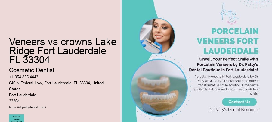 veneers vs crowns Lake Ridge Fort Lauderdale FL 33304